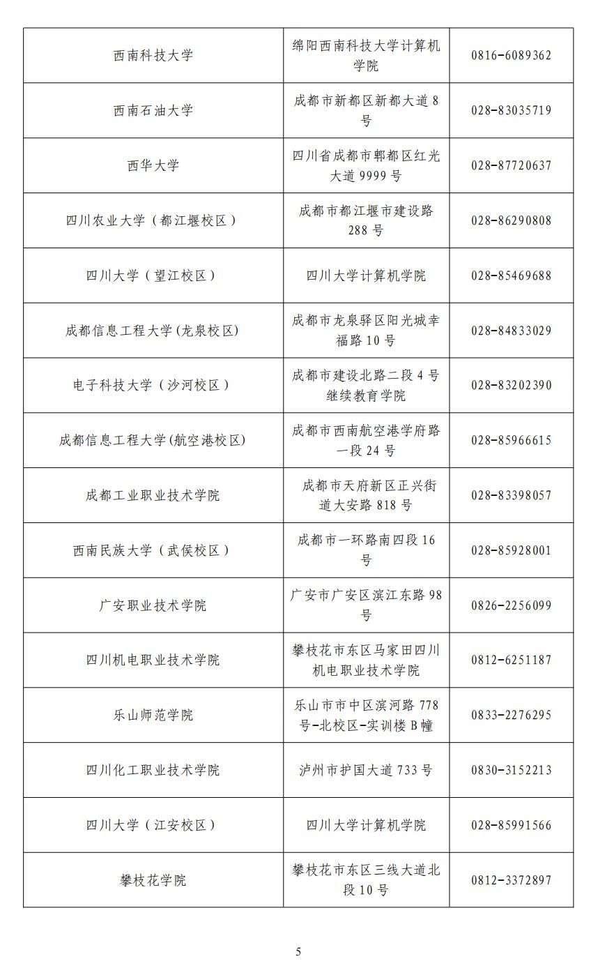 四川2024年9月全国计算机等级考试(NCRE)报考公告(图2)